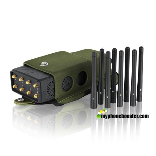 Hotsale 5.5w 8 Antennas Portable Signal Jammer Handheld Cellphone Signal Jammer Blocker With Nylon Case Lojack Version