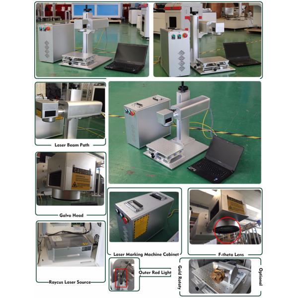3D Color Printed Fiber Laser Marking Machine For Plastic Tag Key Chains