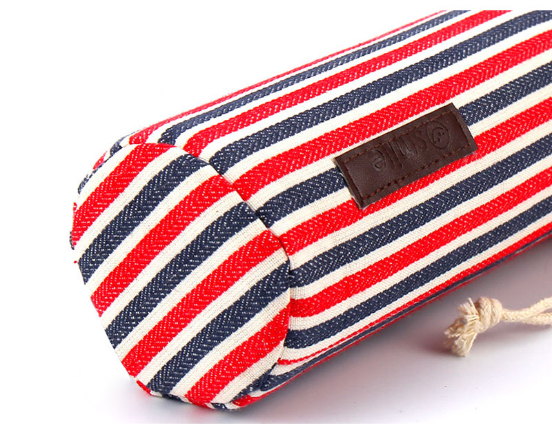 Waterproof Cotton Drawstring Stripe Water Glass Bottle Cover Carry Bag