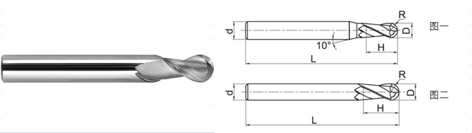 High Performance Carbide End Mills / Carbide Ball End Mill For Carving Wood