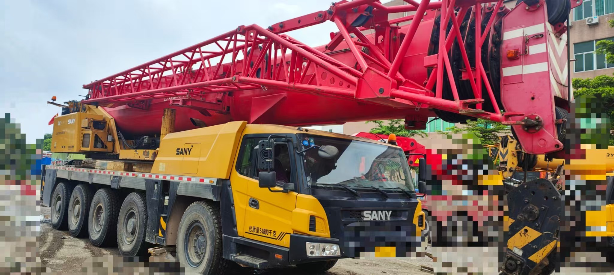 SA NY 130 Tons Mobile Crane Folding Design 7 Boom Section 4 Axles