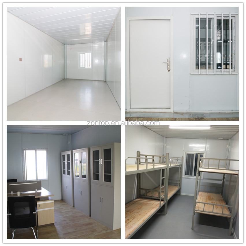 Zontop new design small low cost fast build ready quick concrete 20 ft 40 ft glass containre K -type Prefab K house ho