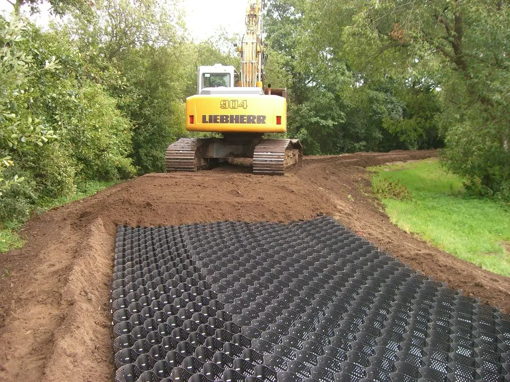 HDPE Geocell Gravel Grid 50mm ASTM Standard Textured Smooth Surface Plastic Geocell