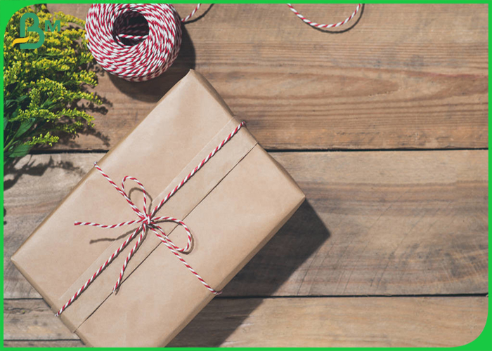 Good Stiffness Virgin Wood Pulp 40gsm Brown Kraft Paper For Making Paper Bags