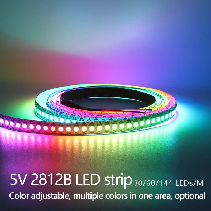 Flexible Digital LED Pixel Strip Light Smd 5050 RGB Inner IC Ws2812b