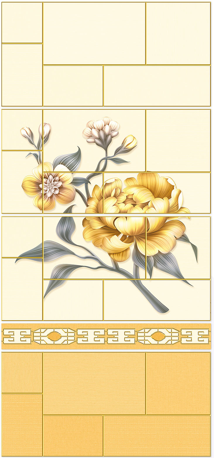 Yellow Firebrick Tiles 30x60cm And Anbacterial Glazed Indoor Wall Ceramic Tile For Kitchen