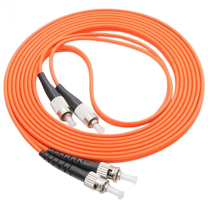 Orange Color 3.0mm SC Simplex Multimode Patch Cord 3M