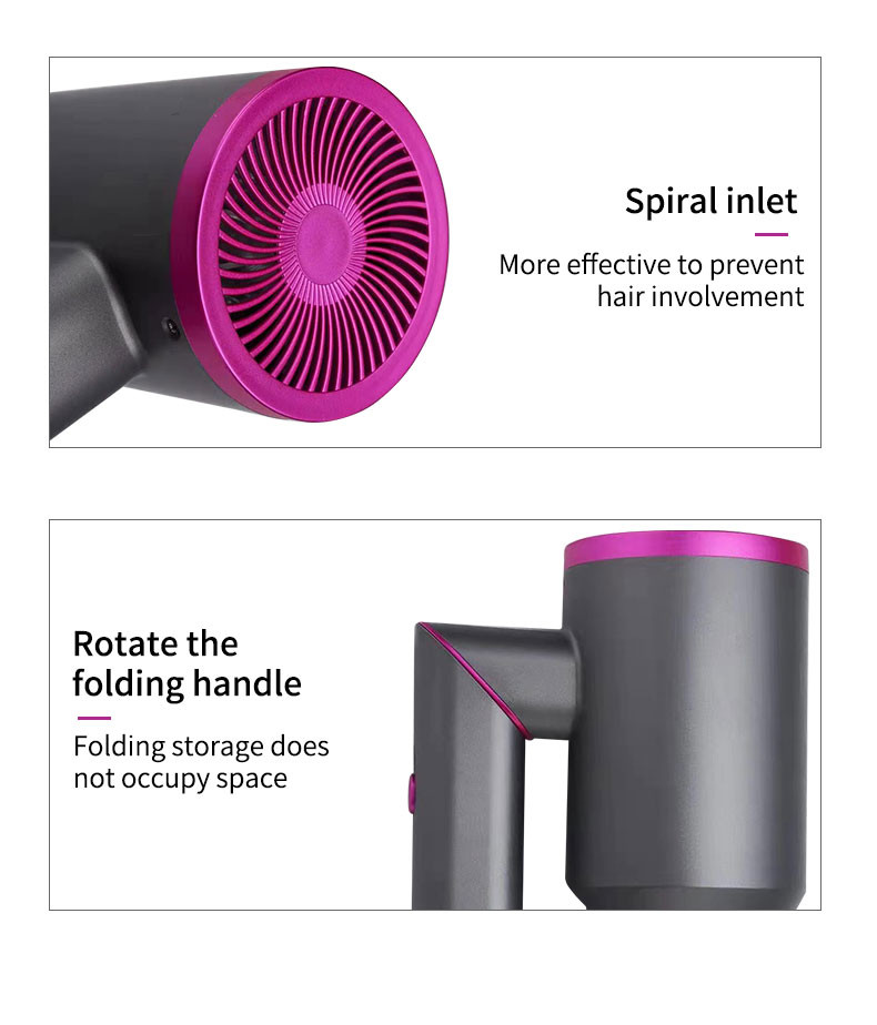 Microfilter Ionic Hair Blow Dryer 1500W Low Noise Unique Brushless Motor