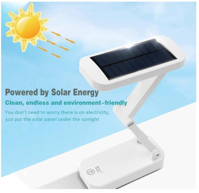 24LED Touch Sensor Dimmable Solar Table Lamp Rechargeable Foldable Solar Desk Lamp
