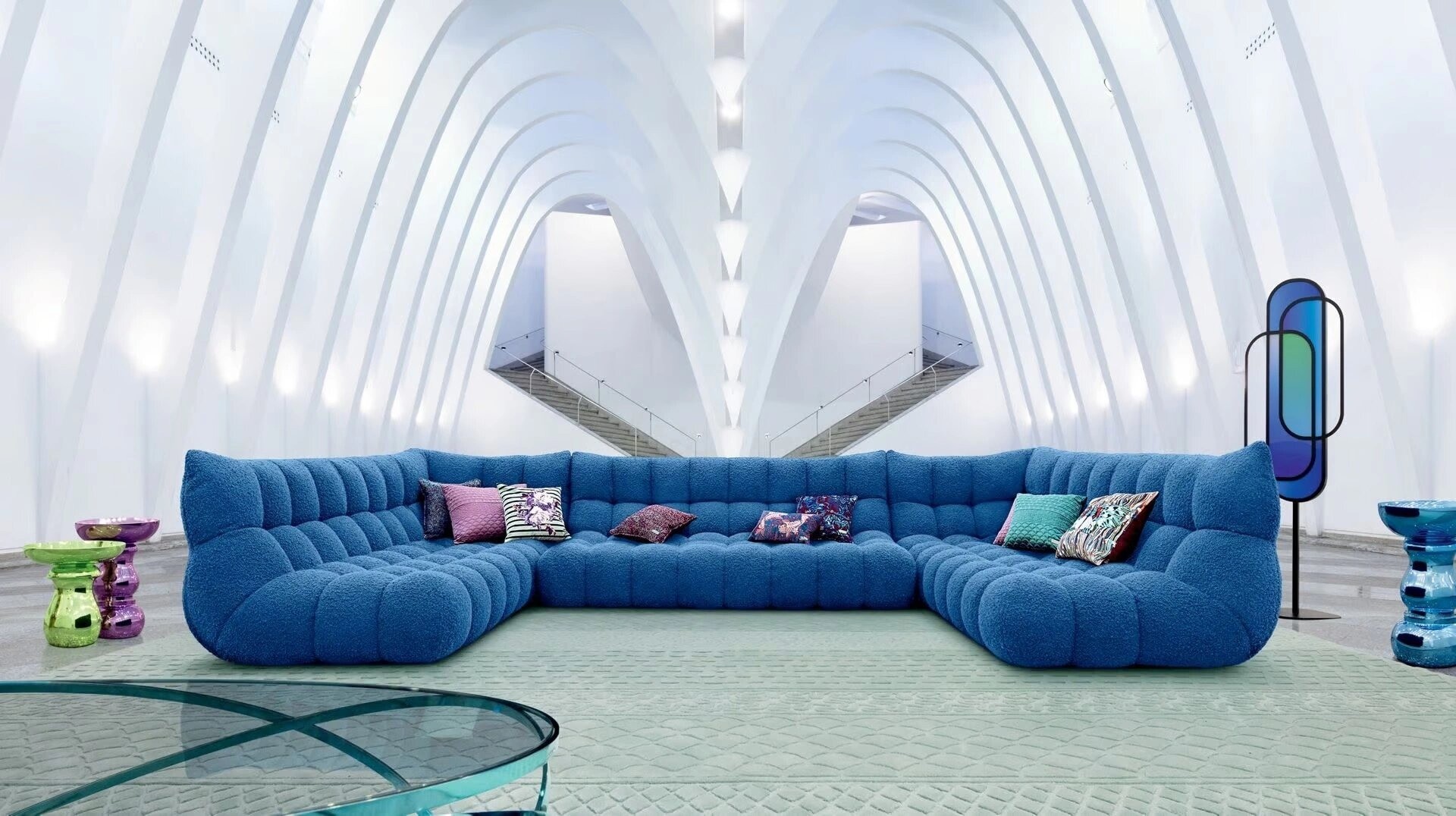 Roche Bobois Sofa Comfort Combo Sofa Set Hotel Lobby Office Reception Furnishing