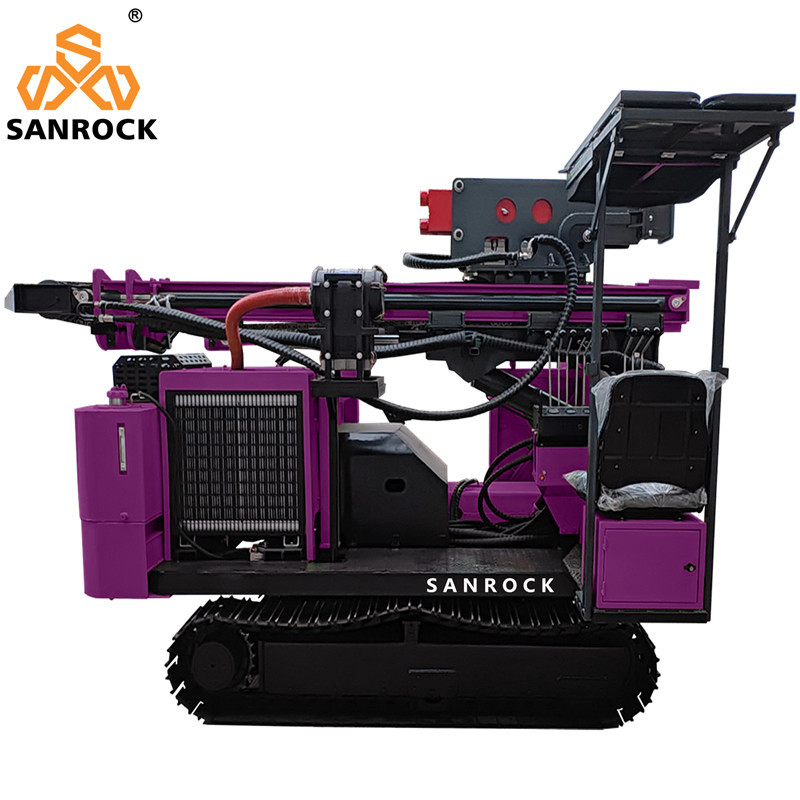 Solar Hydraulic Press Pile Driving Equipment Screw Pile Ramming Machine