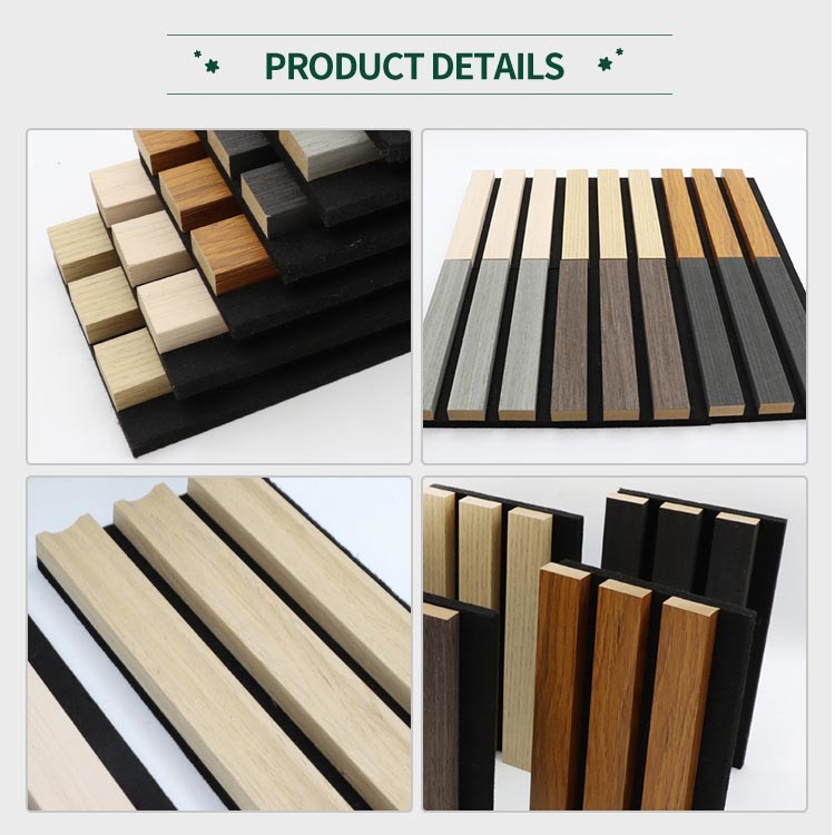 100% Polyester+MDF With Veneer Acoustic Board Square Shape Soundproofing
