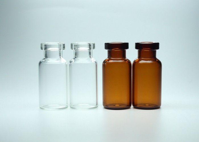 Transparent or Brown Glass Tube Vials 2ml Capacity Borosilicate Glass Material