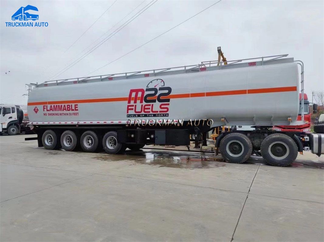 54,000 Liters 4 Axle Oil Tank Trailer Fuel Tanker Semi Trailer For Guinea
