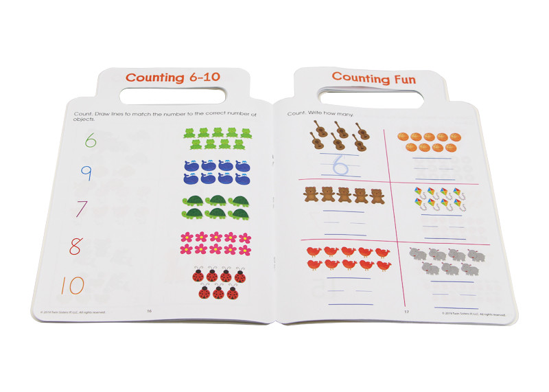 Handle Workbook Childrens Book Printing For Colors And Shapes Learning, Cute Puppy Purse Book