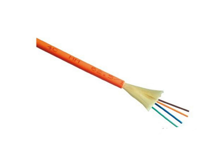 Yellow / Orange Micro Fiber Optic Cable , Anti Torsion Single Mode Fiber Cable