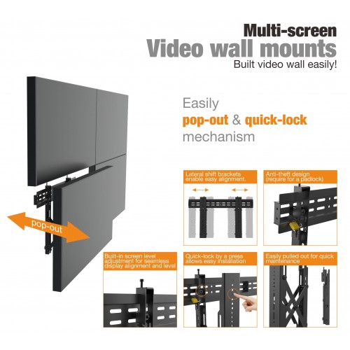 Advertising Display Seamless Video Wall Lcd Monitors , Indoor Lcd Wall Display