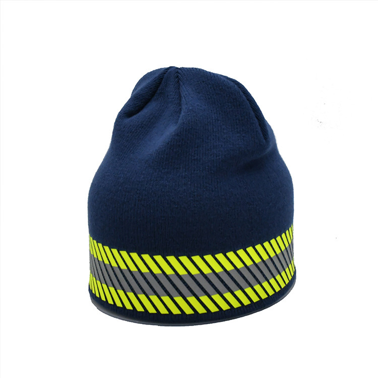 Unisex Football Skull Cap Oem Reflection Logo Running Beanie Winter Polyester Helmet Liner