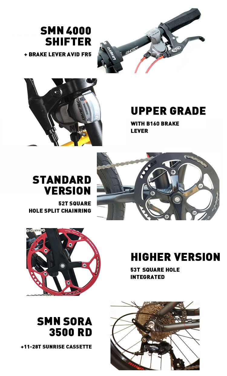 Folding Bike 20inch 9 Speed Velocity Highend Products Lightweight MTB RB Brake V Brake