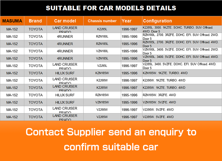 TOYOTA 4 RZN180L Left Control Arms with OE NO. 48720-35030 by MASUMA from RU-2748
