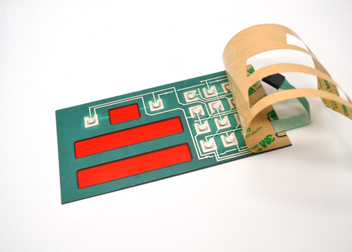 Push Button Metal Dome Membrane Switch With Colored Transparent Window