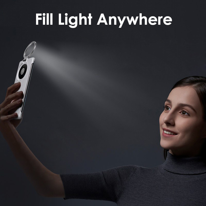 BiDa Shockproof Phone Cases Selfie LED Ring Light Portable Flash Cover For Iphone