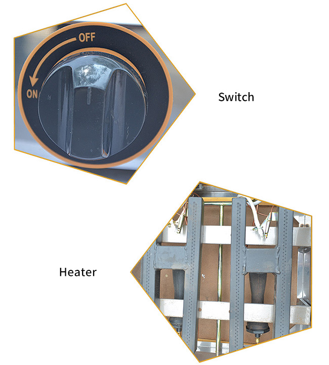 Commercial Bakery Processing Equipment 16 Holes Gas Hamburger Toaster
