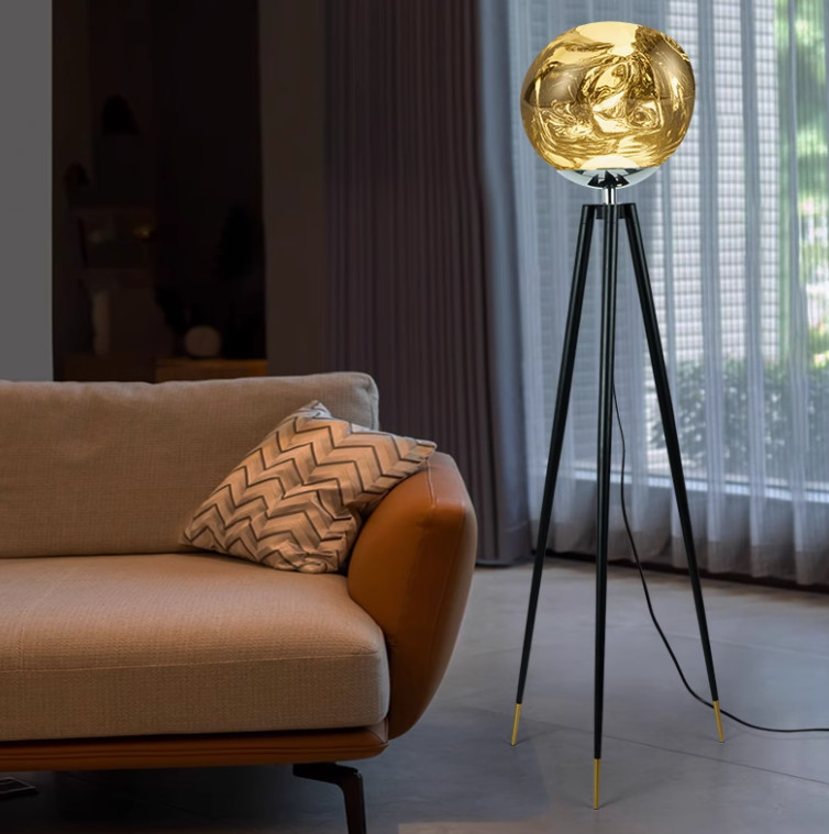 Nordic silver table lamp modern simple bedroom bedside ball light floor lamp