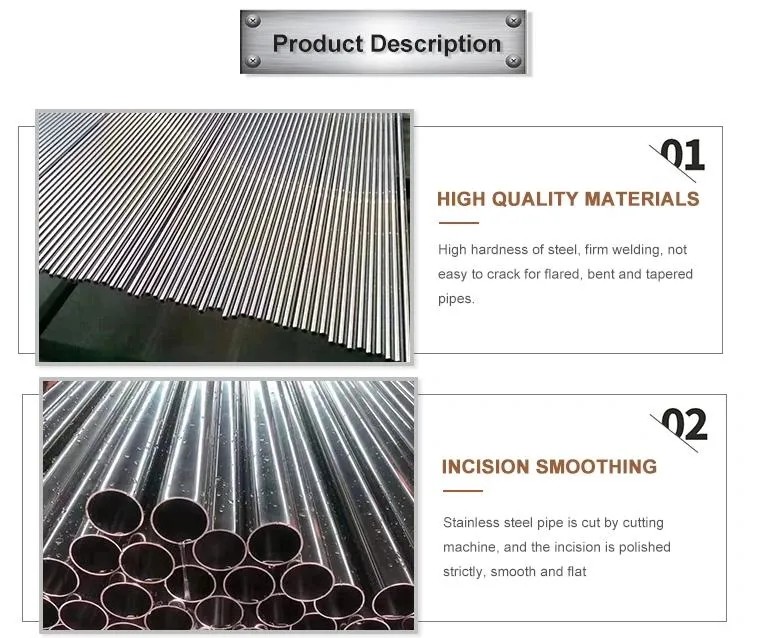 200 300 Series Seamless SS Pipe 10mm Polishing Surface 8K Welded Round