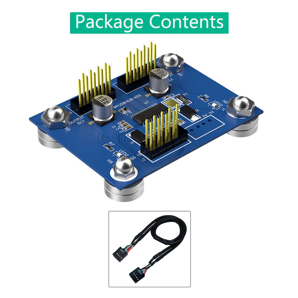4-Port USB 2.0 Hub with Power LED and Magnetic base