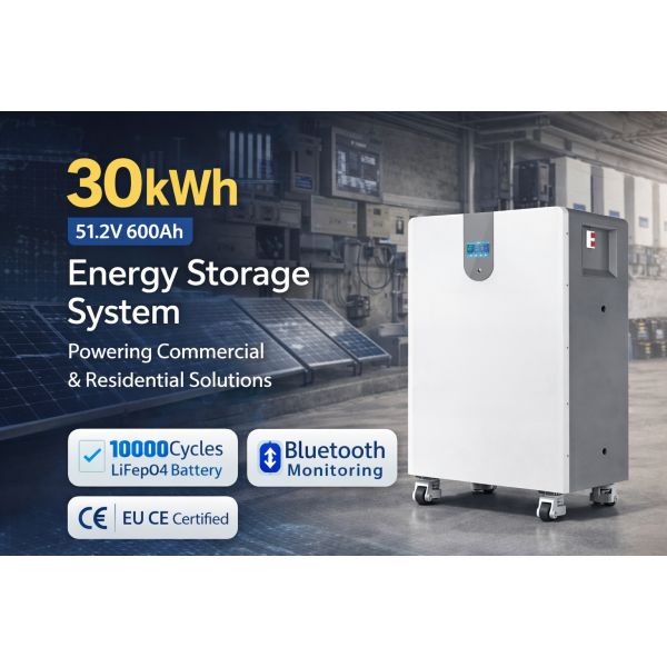 51.2V 30kW 50kWh Solar Energy Storage Cabinet with LiFePO4 Battery System for Home Energy Storage
