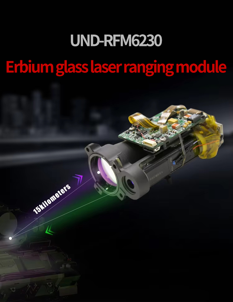 Lightweight Laser Rangefinder Module 15km Long Range Erbium Glass Night Vision Telescope