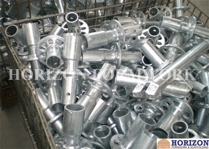 Height 300mm Wedge Lock Scaffolding System Starting Base Collar Silver Galvanized