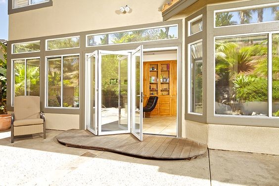 Modern interior house main door design aluminium folding door, bi-Fold Door Design Exterior Patio Doors