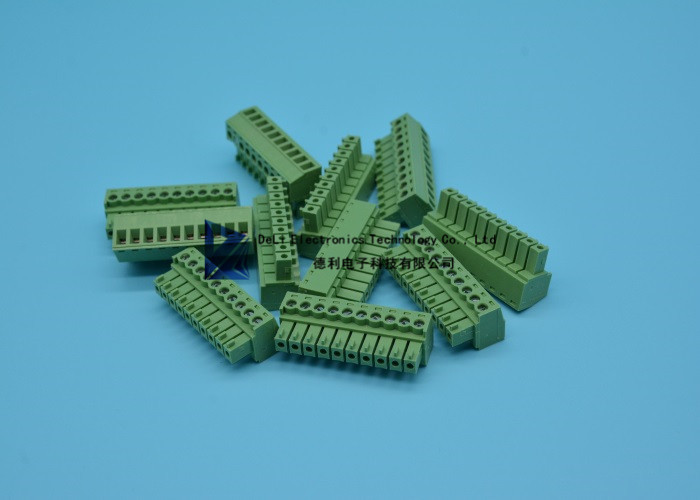 15EDG-3.81-10P 3.81mm PCB Connector 300V 8A Screw Terminal Block 2p - 24p Poles