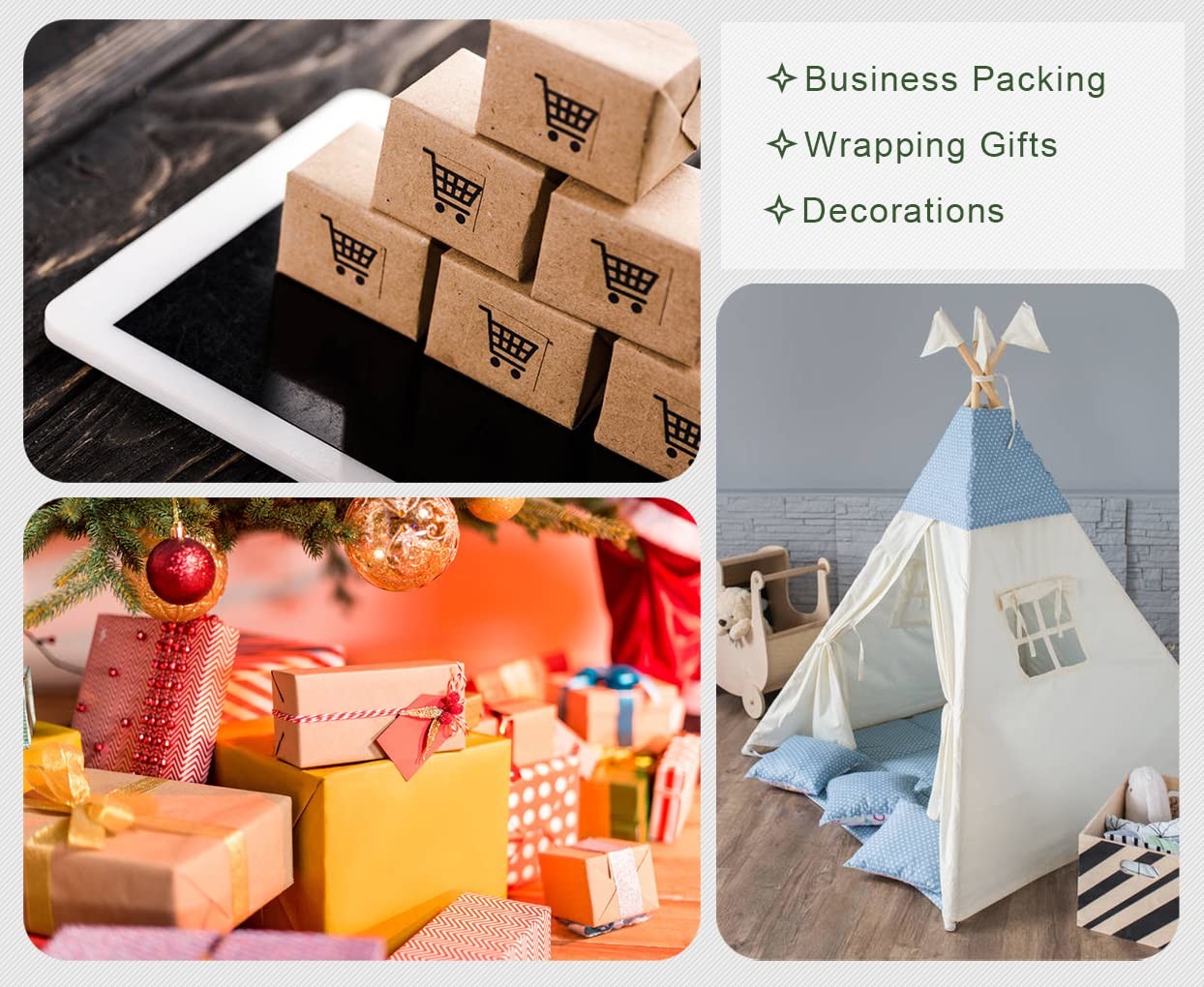 Designer Cute Packing Tape, Colorful Printing Shipping Tape, Carton Decorative Tape For Sealing Boxes, Thank You