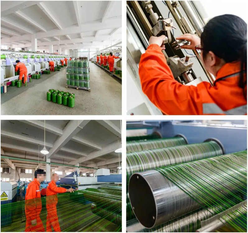 PE Monofilament Artificial Grass Yarn Synthetic Turf Raw Materials Fibrillated