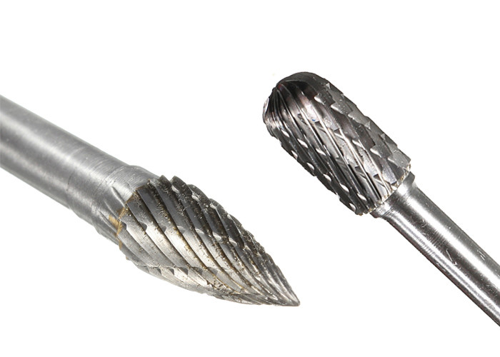 100% Virgin Tungsten Carbide Rotary Burrs Type F With Tree Round Shaping Grinding