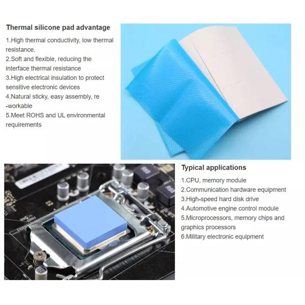 5KV/mm Insulation Silicone Pad with 2.0W/mK Thermal Conductivity