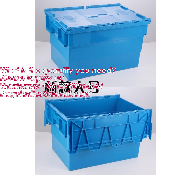 Collapsible Storage Bin With Lid - 48L Foldable Plastic Box For Garage, Car Trunk, And Organization - Stackable Lidded Container