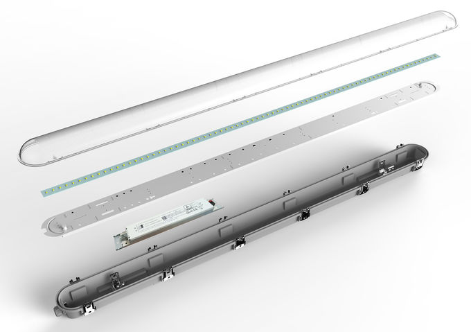 Bright Light Fixture LED Tri-Proof Light For Parking Lot Water Resistance