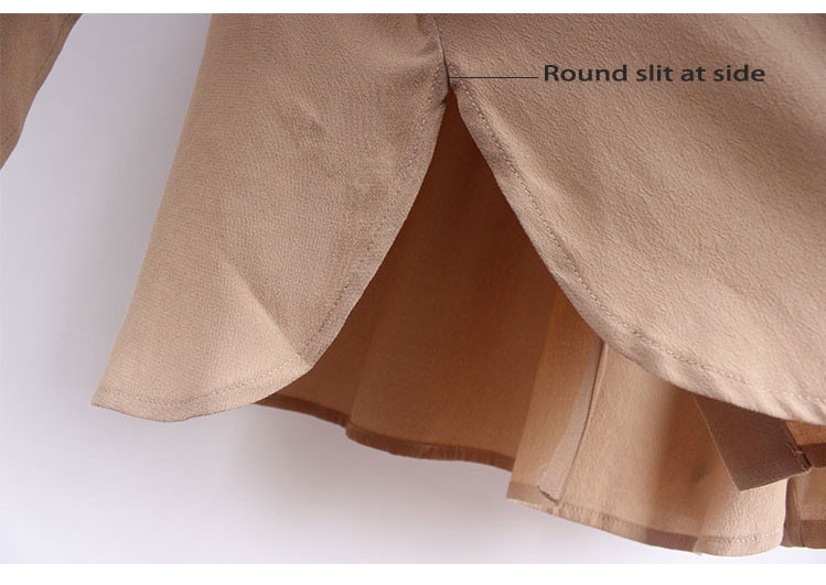OEM Viscose crepe Women Long Sleeves Blouse For Spring Fall