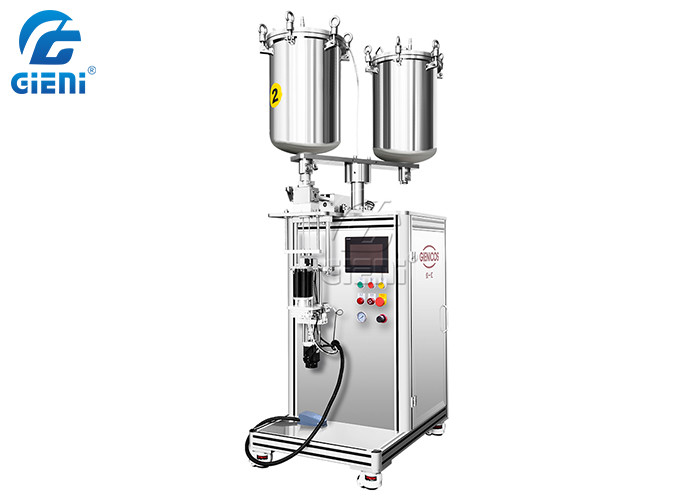 Vertical 1ml -15ml Lip Gloss Tube Filling Machine Semi Autoamtic 20L Tank