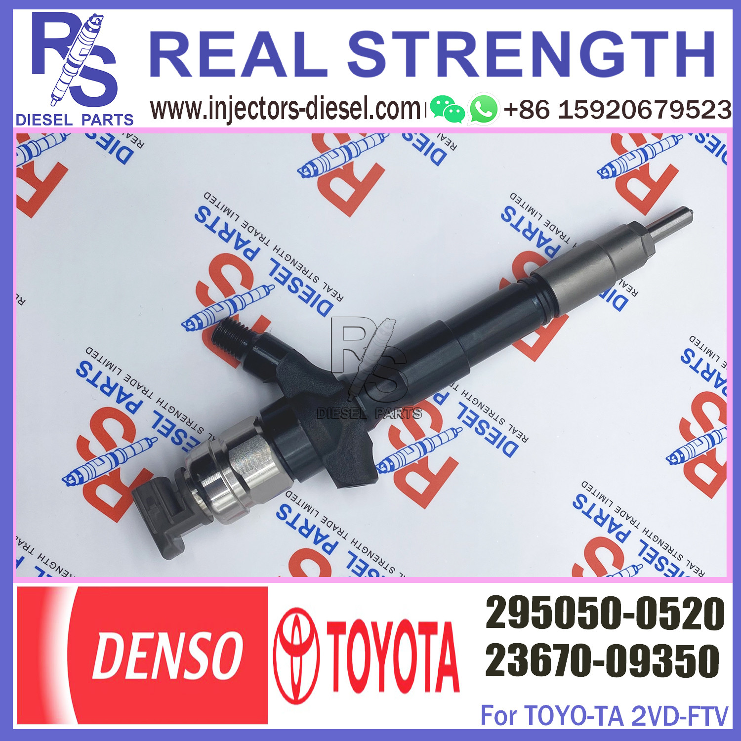 Diesel Common Rail Fuel Injector 23670-0L090 295050-0180 295050-0520 For Toyota Hilux 2KD-FTV