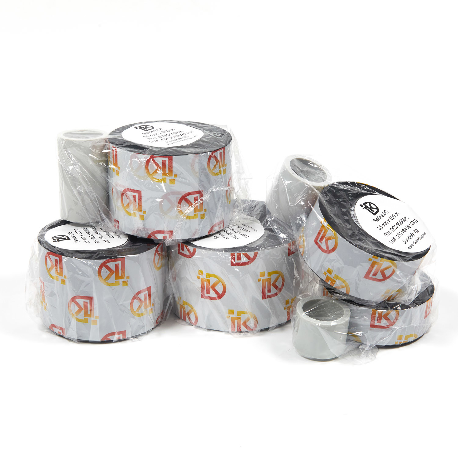 Batch Code Hot Stamp Black Thermal Transfer Ribbon Cold Proof 32mm Width