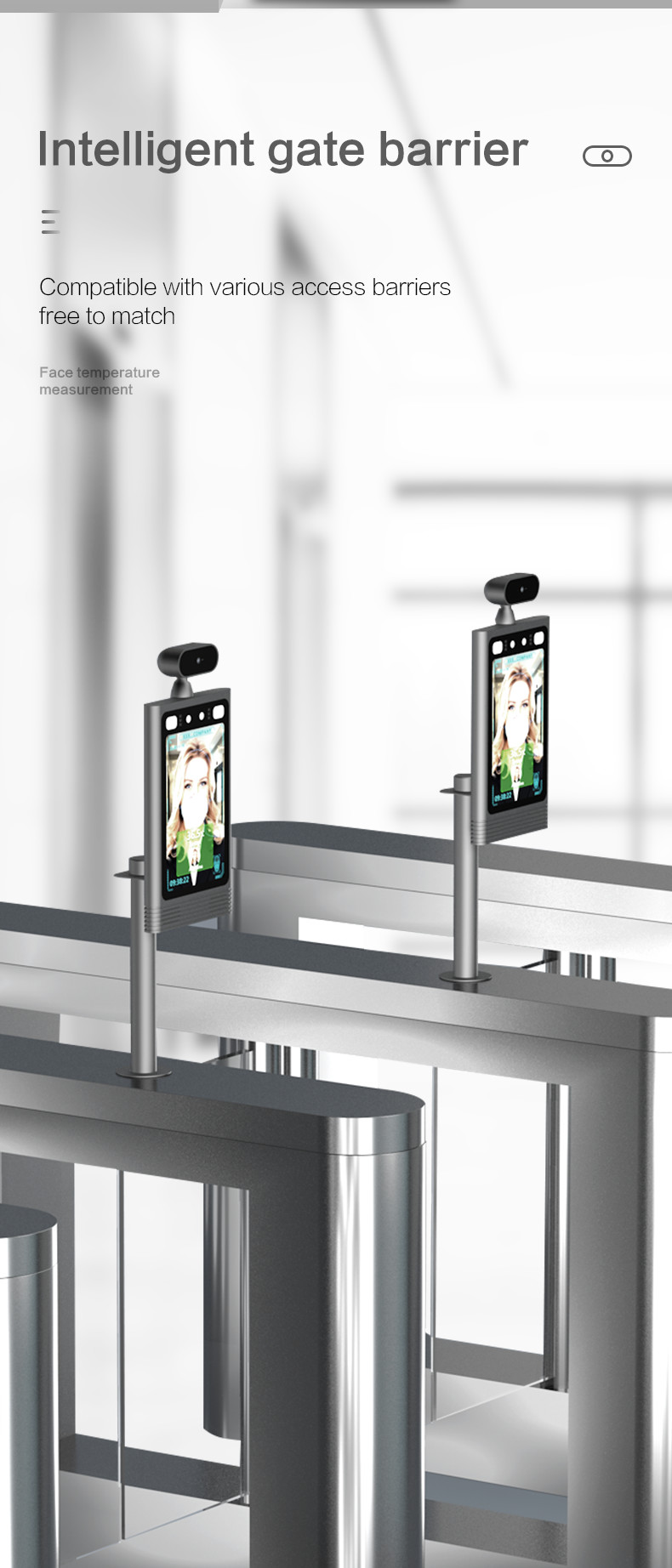 800*1280 Non Touch IPS Temperature Measurement Kiosks