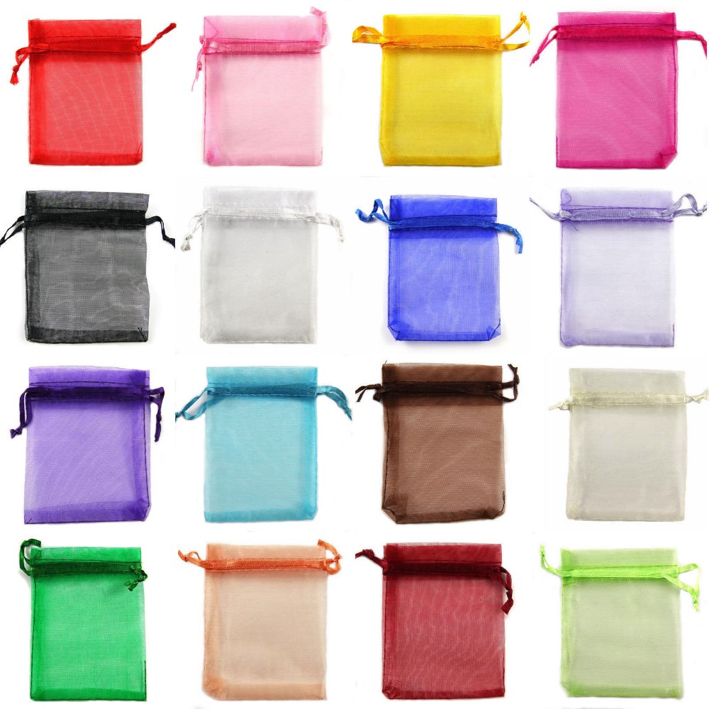 factory price beautiful cheap gift organza drawstring bag gift pouch Jeweller bag