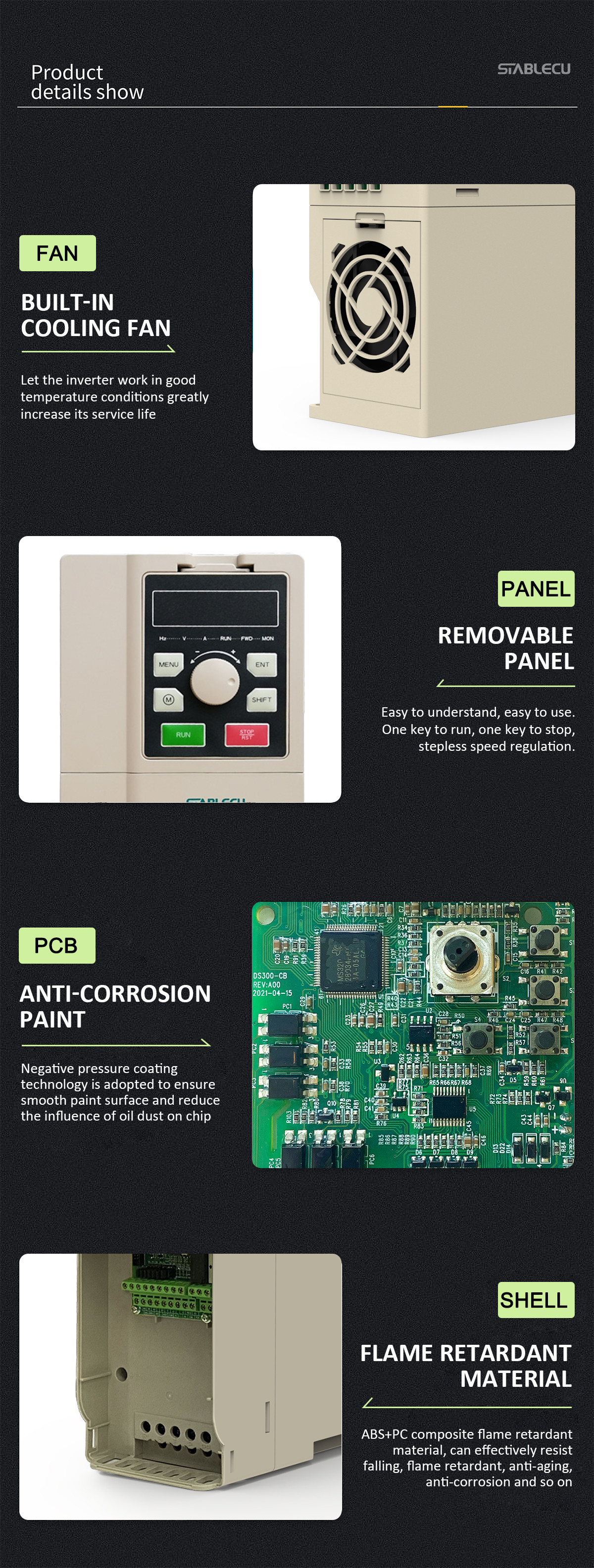 11KW Vector Frequency Inverter , Three Phase Variable Frequency Drive