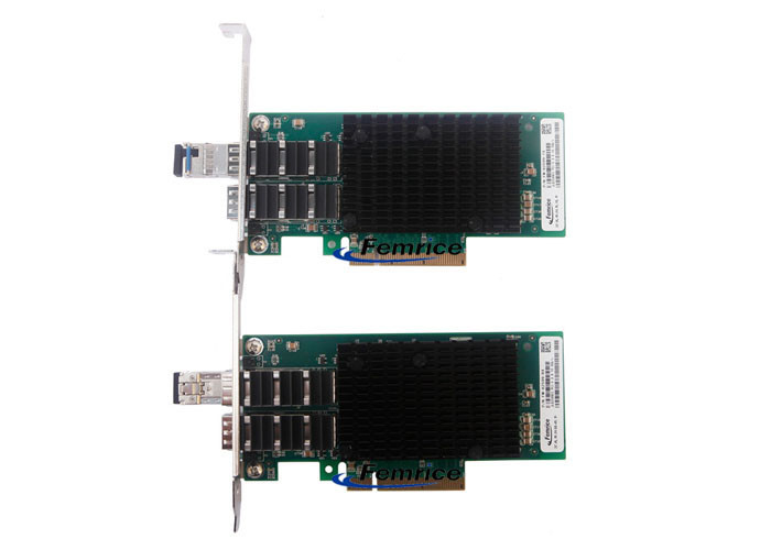 Femrice 10Gbps Dual Port Unidirectional Transmit Gigabit Ethernet Server Adapter PCIe x8 SFP+ Slots Network Controller