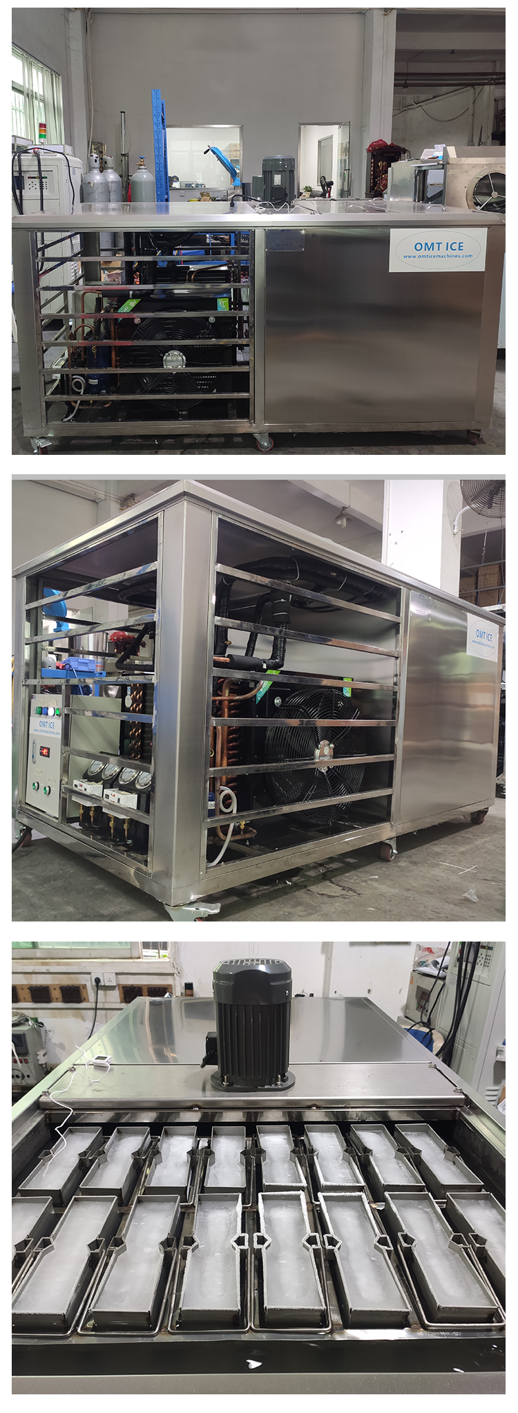 Easy operation 1 Ton Industrial Ice Block Machine High Efficiency Power Saving
